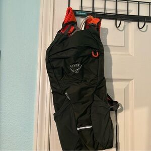 Osprey Black Backpack with Red Highlights